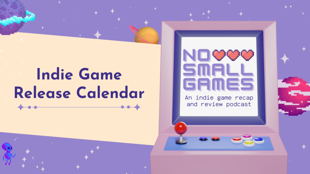 Indie Game Release Calendar Banner