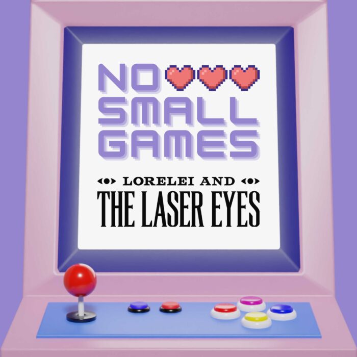 No Small Games arcade machine logo - featuring the logo for the game Lorelei and the Laser Eyes