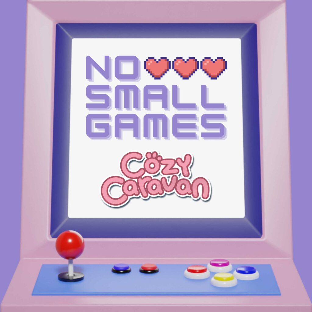 No Small Games episode artwork featuring the logo for Cozy Caravan