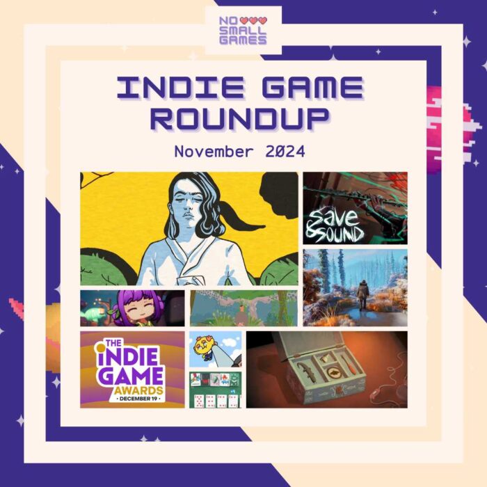 Indie Game Roundup - graphic featuring screenshots from the various games and indie game events covered in this episode