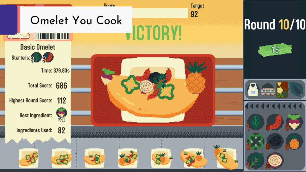 Steam Next Fest Balatro-likes - Omelet You Cook