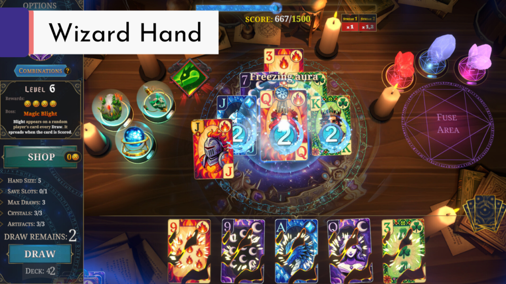 Steam Next Fest Balatro-likes - Wizard Hand