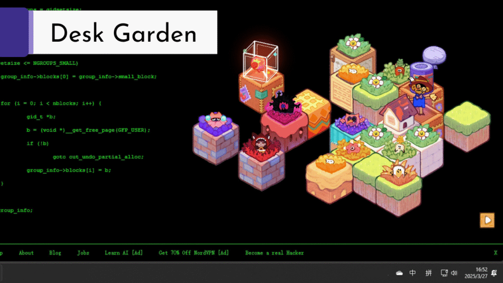 Steam Next Fest Idlers - Desk Garden